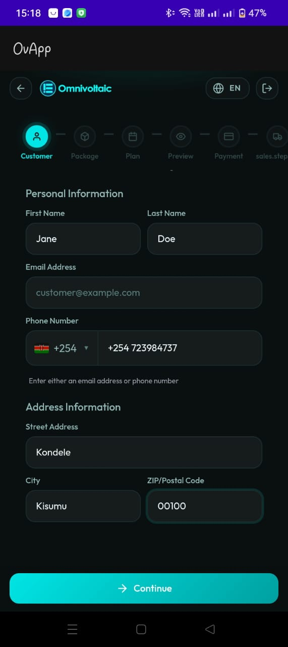 Customer Registration